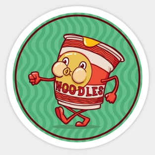 Cup Of Noodles Vintage Ramen Mascot Sticker